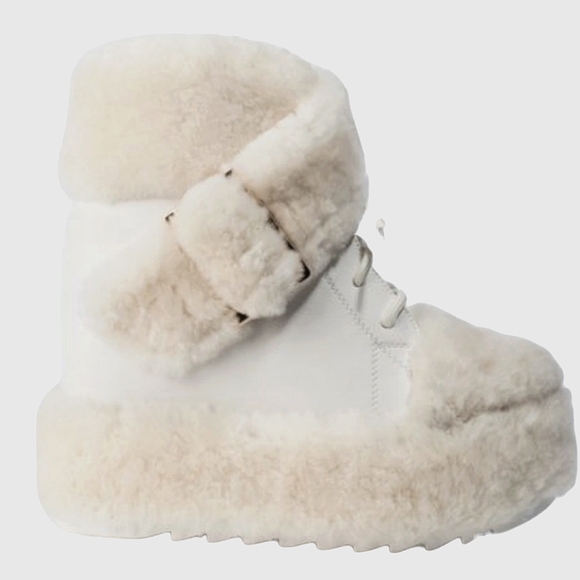 Anthony Wang WTF Shearling leather wedge platform boots Booties - Picture 3 of 13